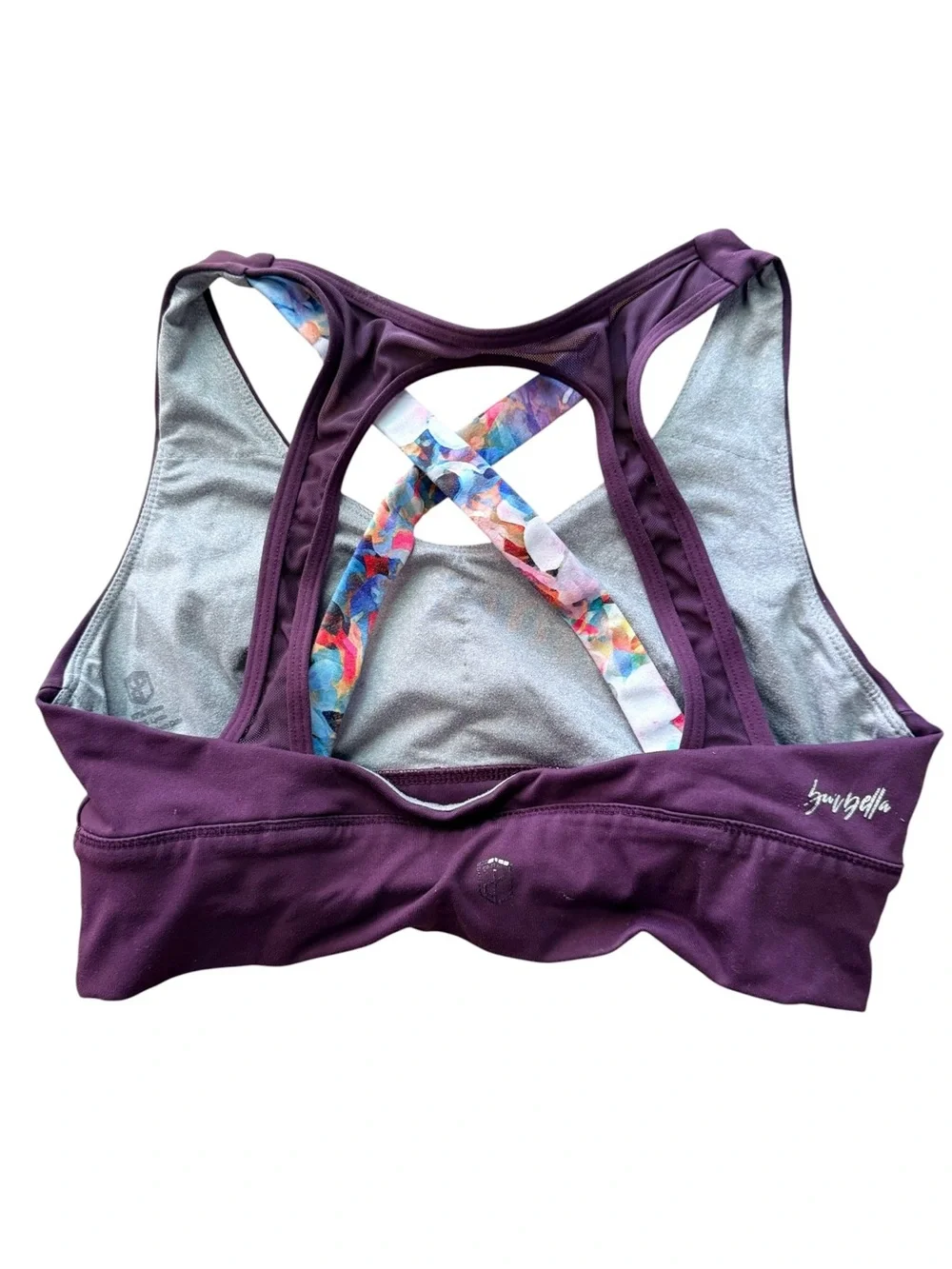Born Primitive Purple Medium Support Sports Bra Criss Cross Back Size Large - Picture 2 of 6